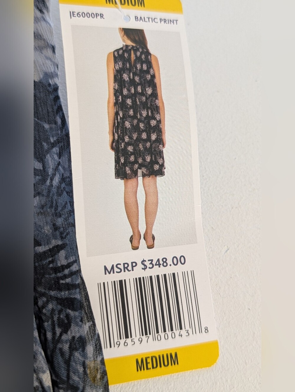 Joie Blue and White Floral Sleeveless Smocked Neck Dress Size M - Picture 5 of 9